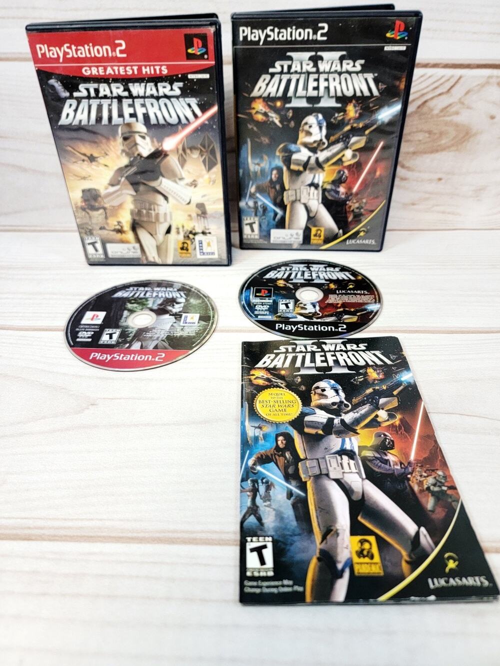Star Wars: Battlefront 1 & 2 (Sony Playstation 2 PS2) Bundle Tested